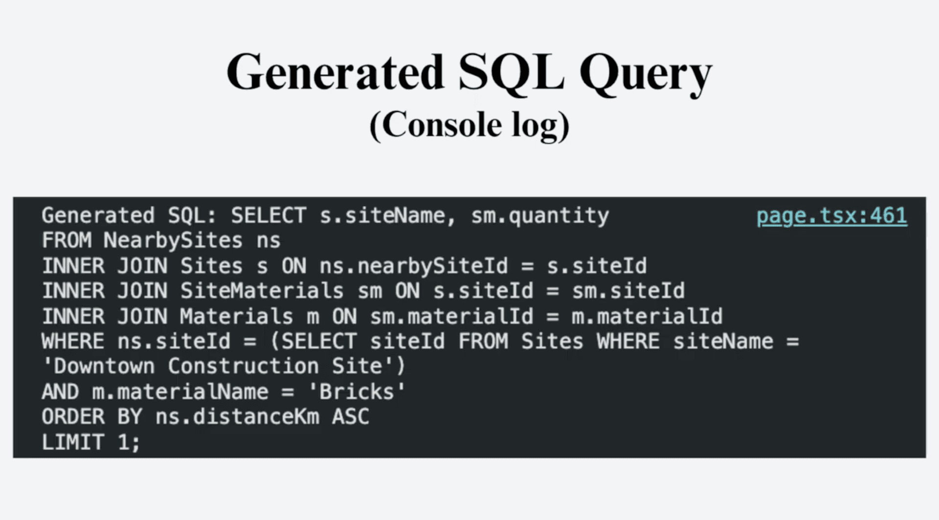 Chatbot Complex Query Result